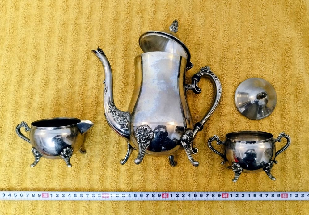 Set metal ceainic vintage
