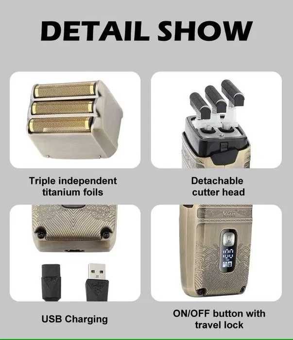 VGR  Професионален шейвър Глава и Брада