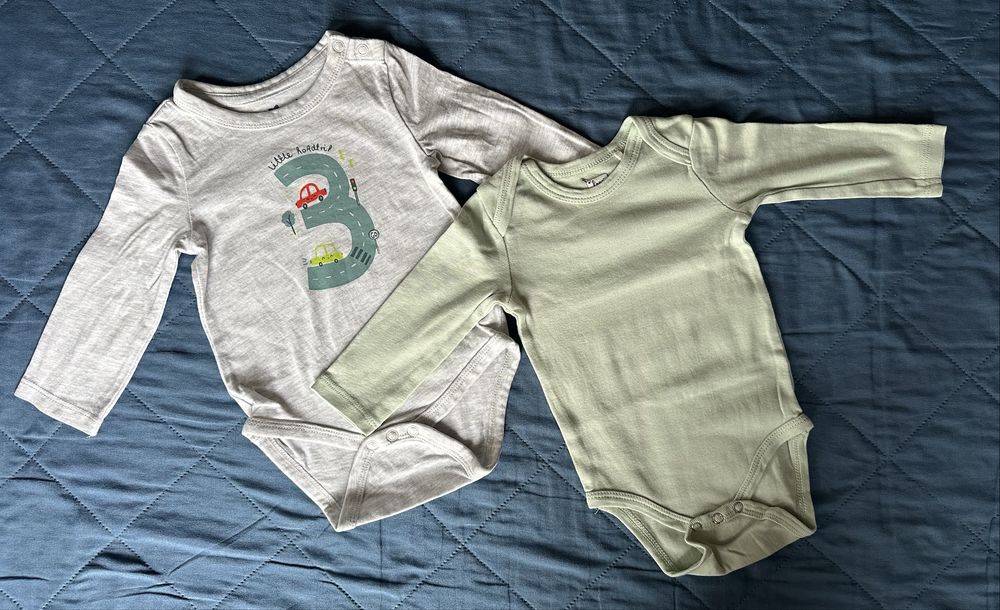 Бебешки дрешки р-р 62/68: бодита, ромпъри, дънки, ризка