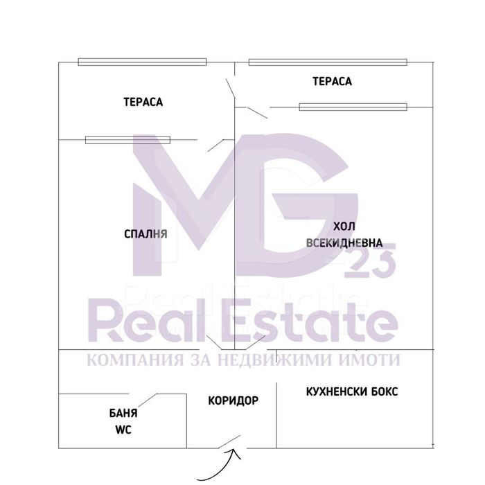 Двустаен с ТРИ отделни помещения и ГАРАЖ в Центъра на Асеновград!