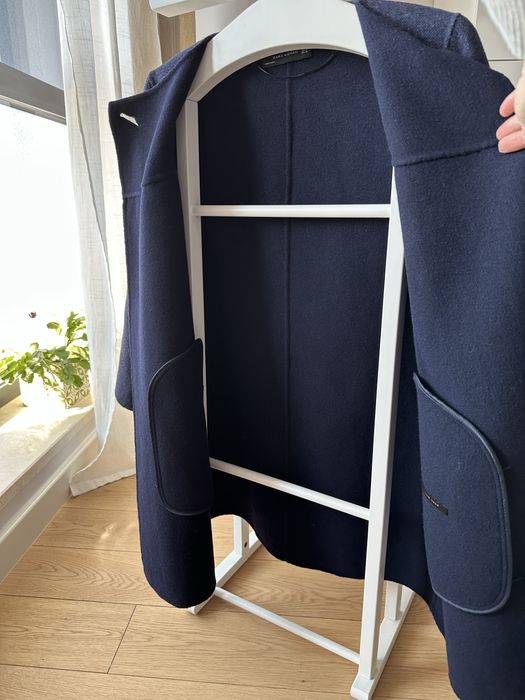 Palton Zara din stofa de lana, handmade, marime M