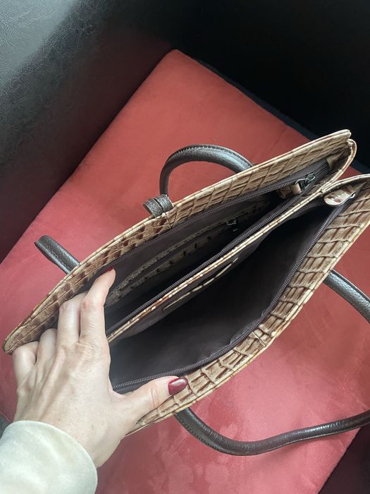 Голяма чанта естествена кожа