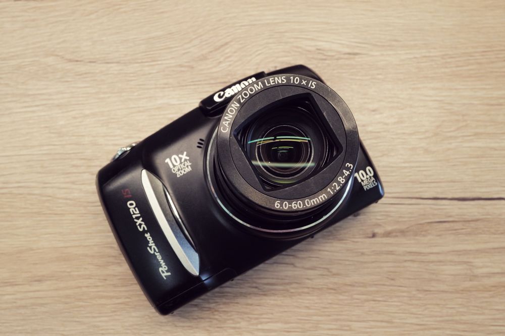 Aparat foto Canon Powershot SX120 black 10Mp ITP Card data ora AA
