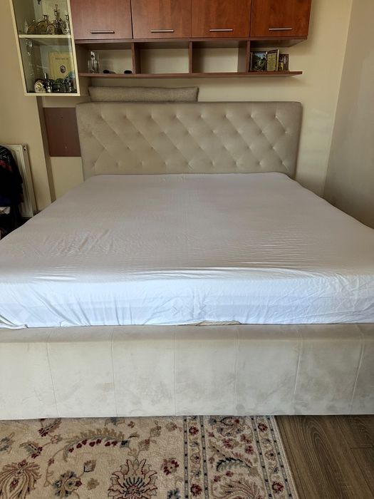 Vînd pat matrimonial 220x170 cm Catifea