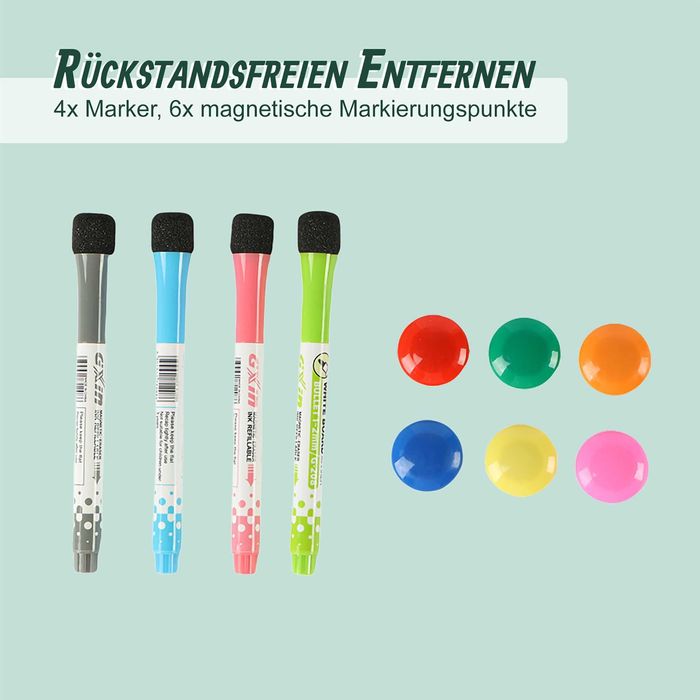 Set 2 table magnetice cu planificator saptamanal si lunar 30 x 42 cm