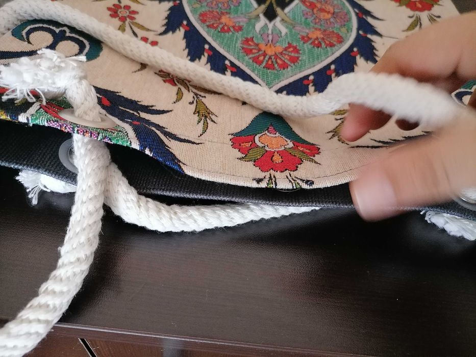 Етно ориенталска чанта с турските (османски) орнаменти. ръчна нашита