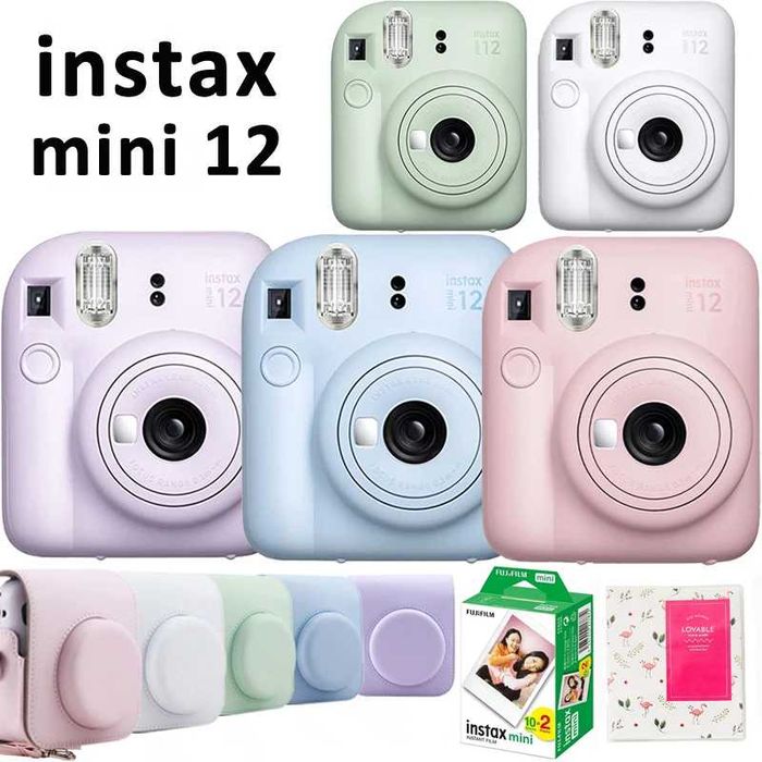 Фотоаппарат Instax mini 12 камера мгновеной печати. ест Доставка