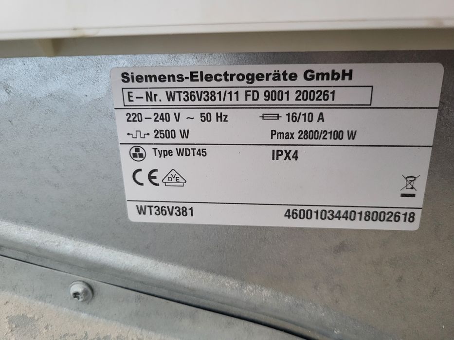 Uscător de rufe Siemens WT36V381 – 7 kg, clasa B, made in Germany