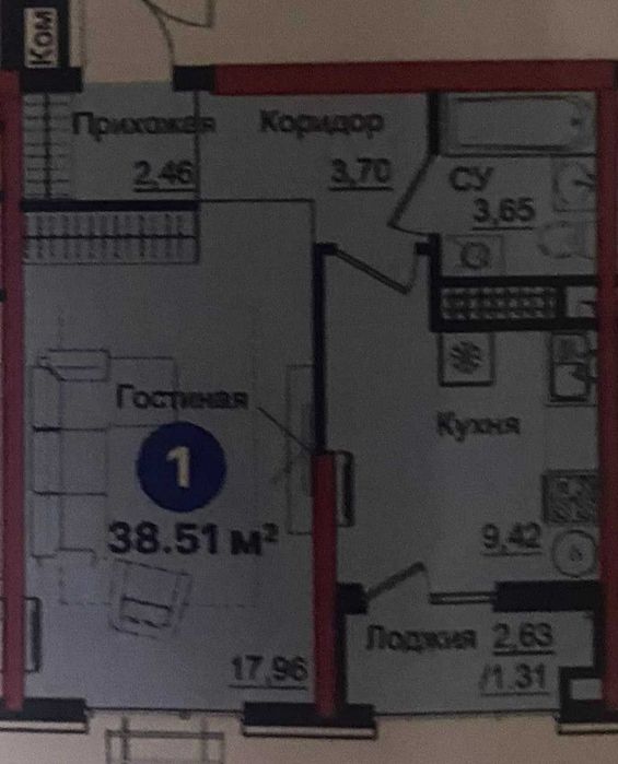 Продаю квартиру Яшнабадский р-он ЖК NRG"Yangi Baxt" 2х ком 5-этаж 40м2