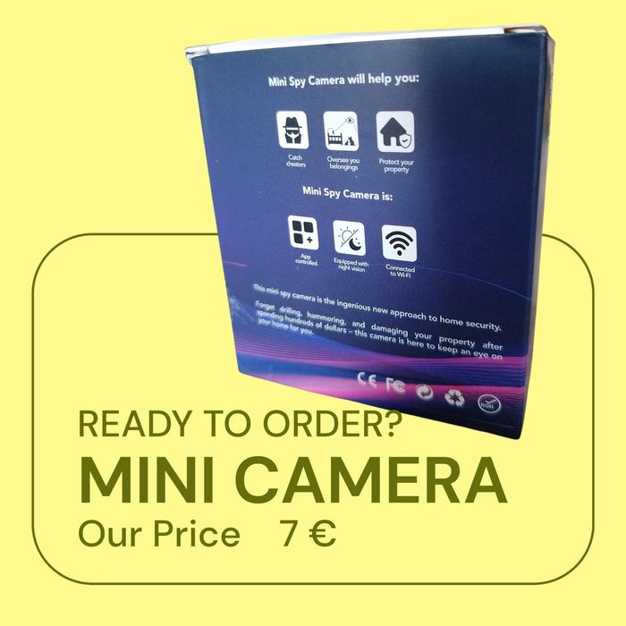 Безжична WiFi мини магнитна камера, домашна охрана