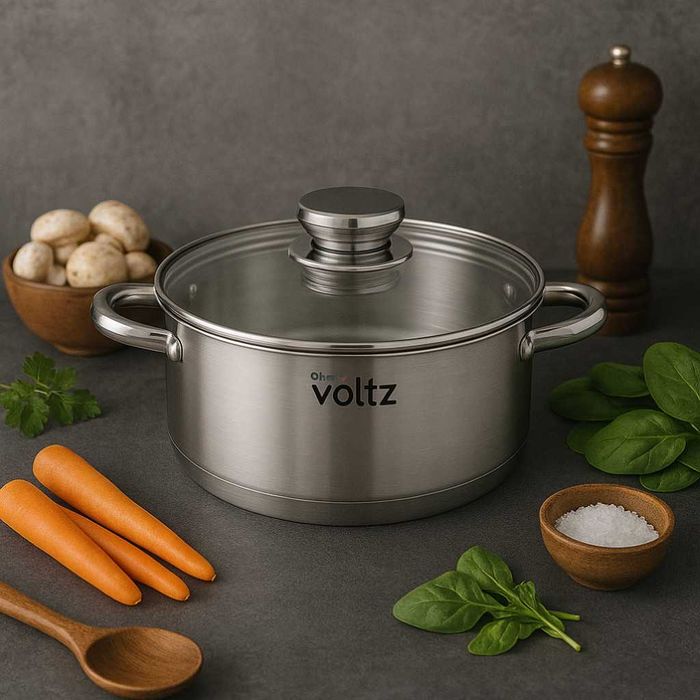 Тенджера Voltz Плитка, Индукция. Неръждаема стомана