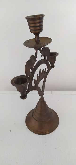 Подсвечник латунь слоны старинный