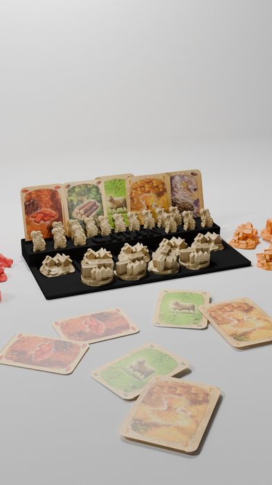 Suport Cartonase și piese Catan
