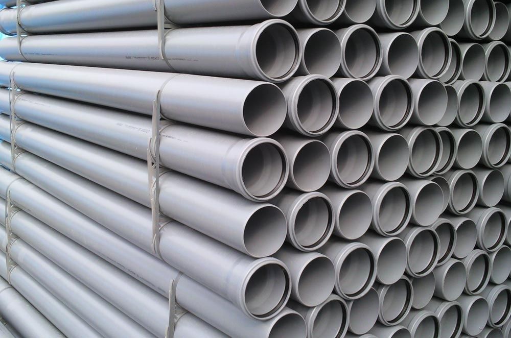 Канализационные трубы и фитинги  пластиковые