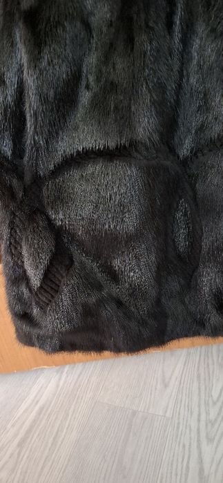 Шуба норковая с капюшоном