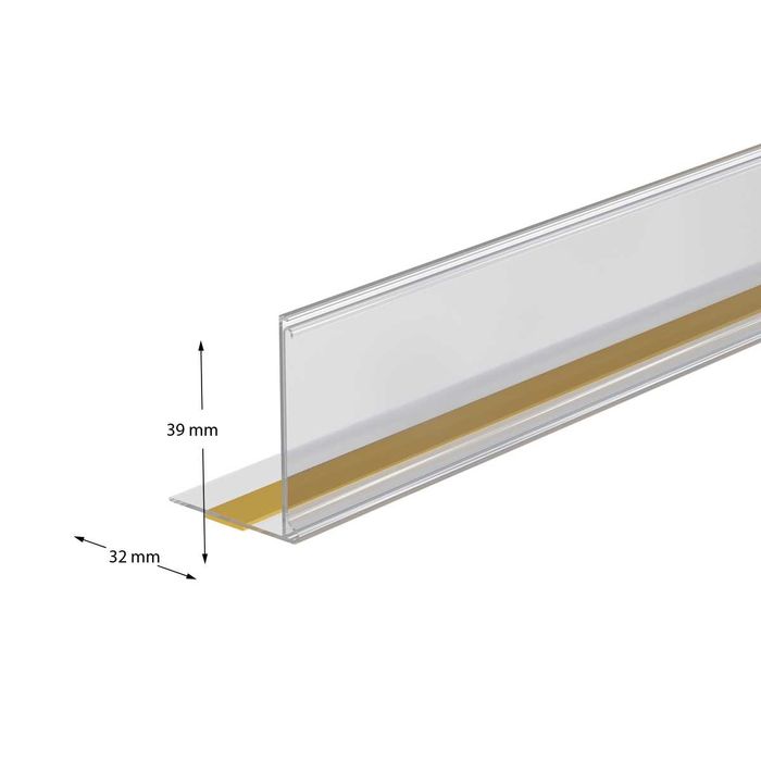 Ценник. Ценникодержатель полочный самоклеящийся. Ценник для стеллажа