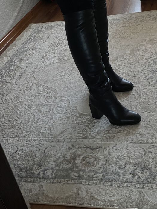 обувь ботфорты кожаные