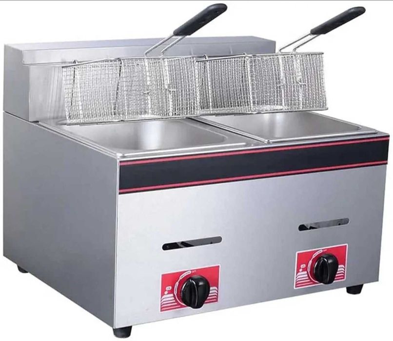 Friteuza gaz 6l+6l dubla -TRANSPORT GRATUIT