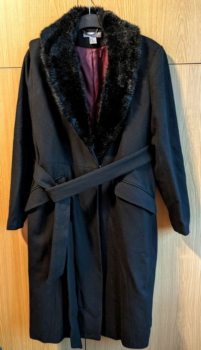 Palton lung cu guler detașabil, XL