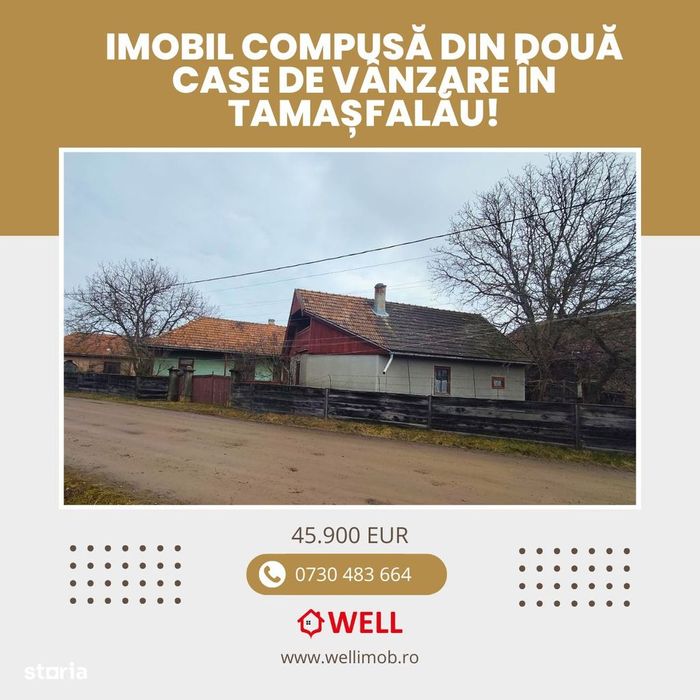 Proprietate cu 2 case de vânzare în Tamașfalău!