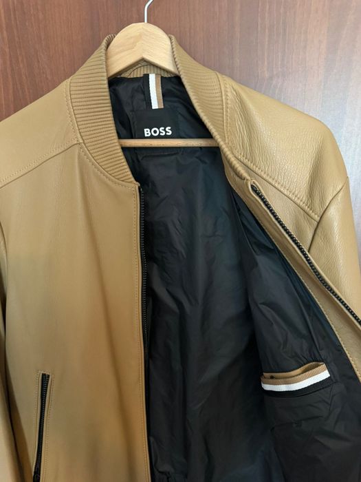 Кожено яке BOSS - агнешка кожа, размер 48/М