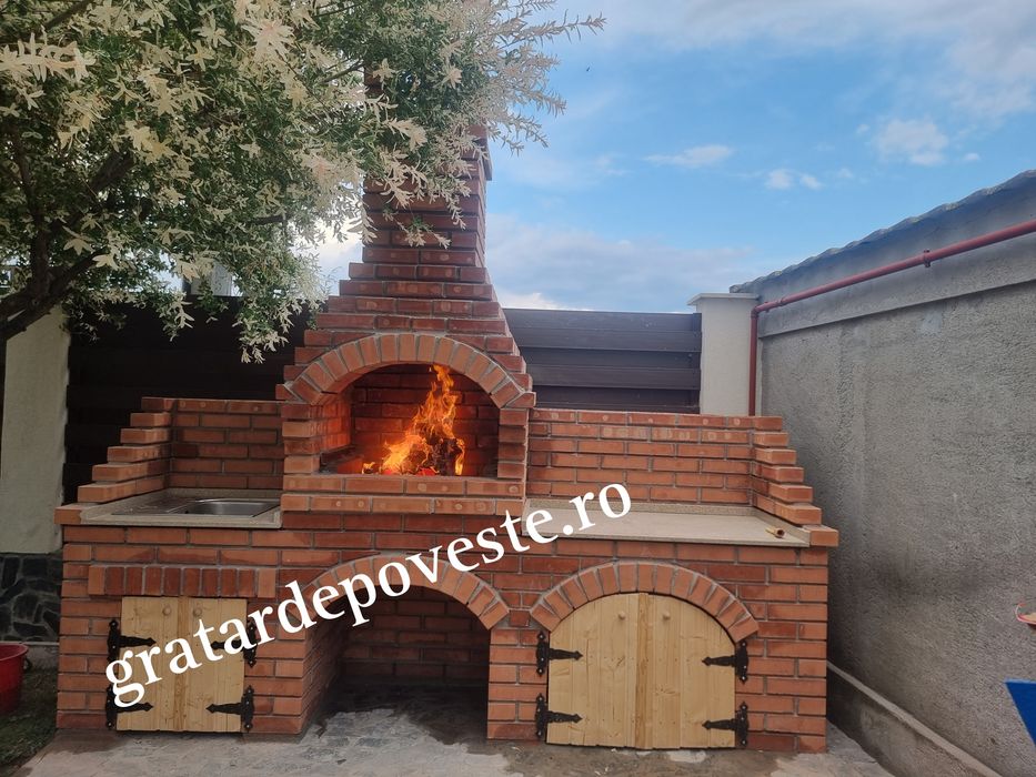 Gratar zidit din cărămidă