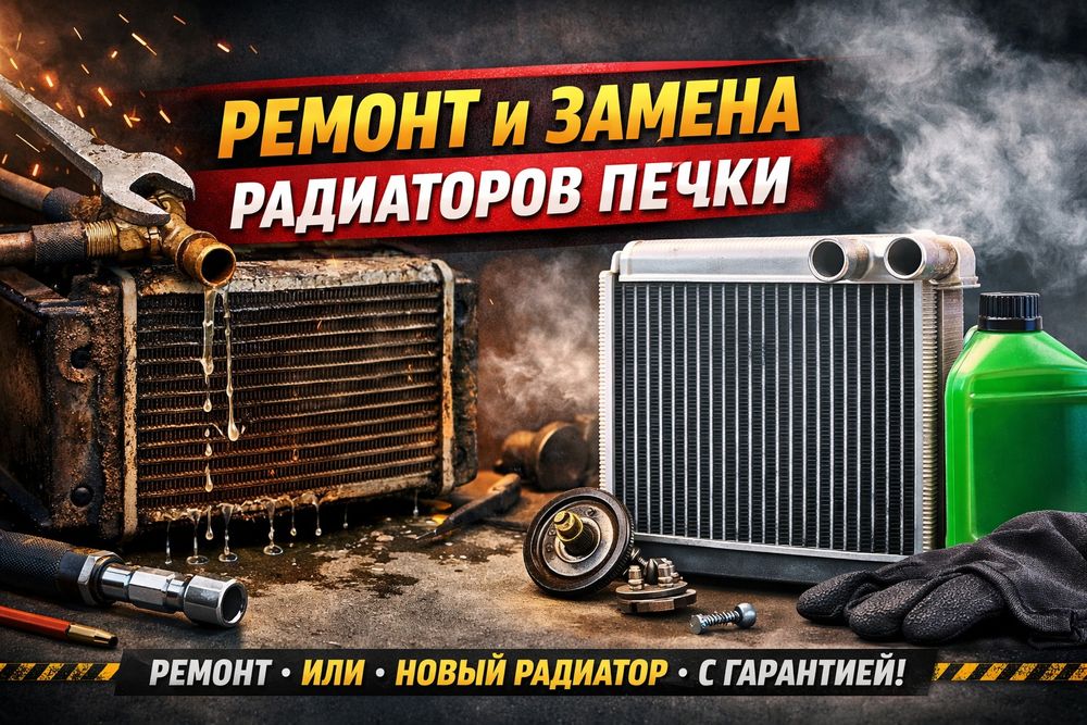 Замена  радиаторов печки авто