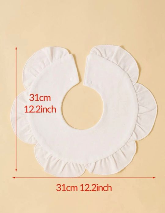 Gulerase bebe, copil, detașabile, noi, albe, mărime universala