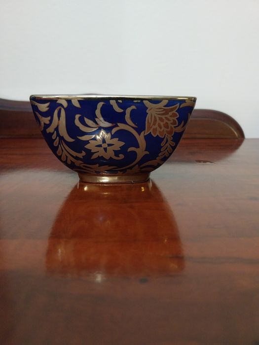 Френски порцеланов кобалтов сервиз с 24к златно покритие