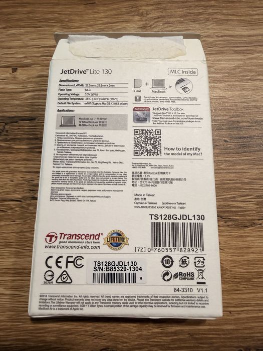 Card SD TRANSCEND pentru Macbook Air 13”  - 128 GB