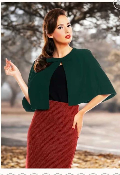 Къса винтидж пелерина/наметка с панделка (+подарък)