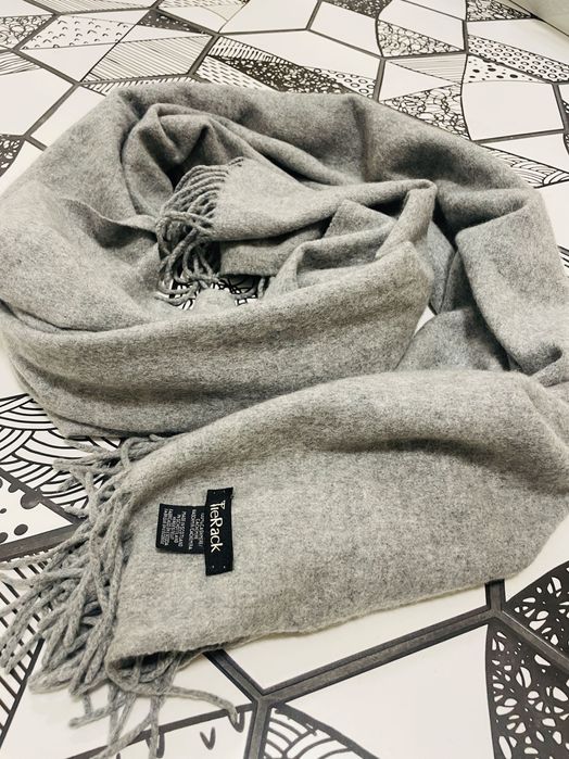 Сив шал 100% кашмир