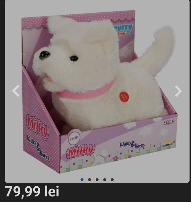 Jucarie de plus interactiva, Puffy Friends, catelusul Milky