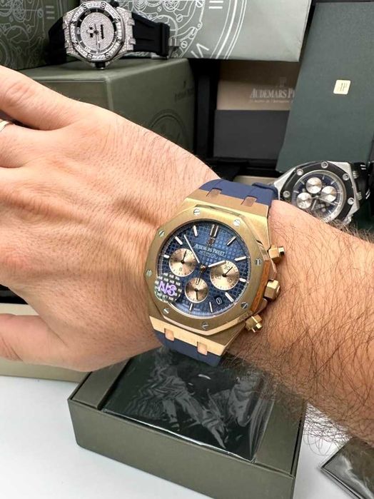 audemars piguet royal oak gold blue chrono