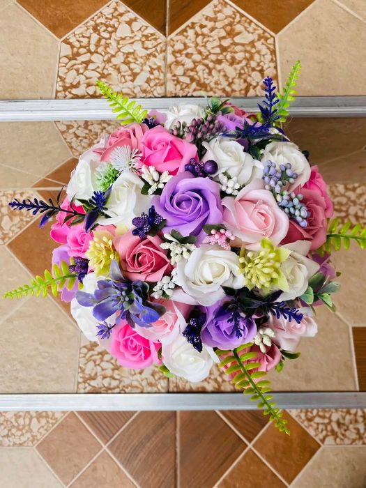 Buchete mireasa nasa si lumanari