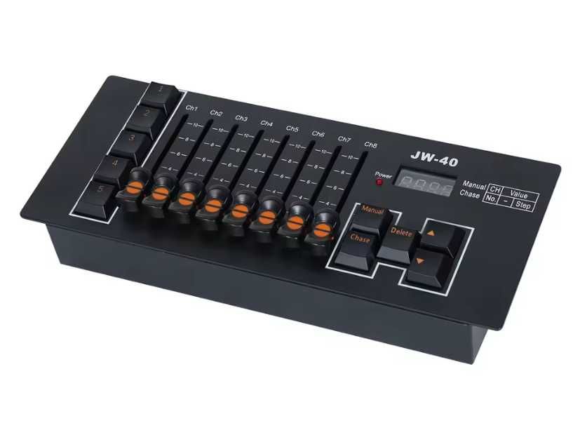 Dmx controler portabil cu acumulator pentru lumini / alte echipamente