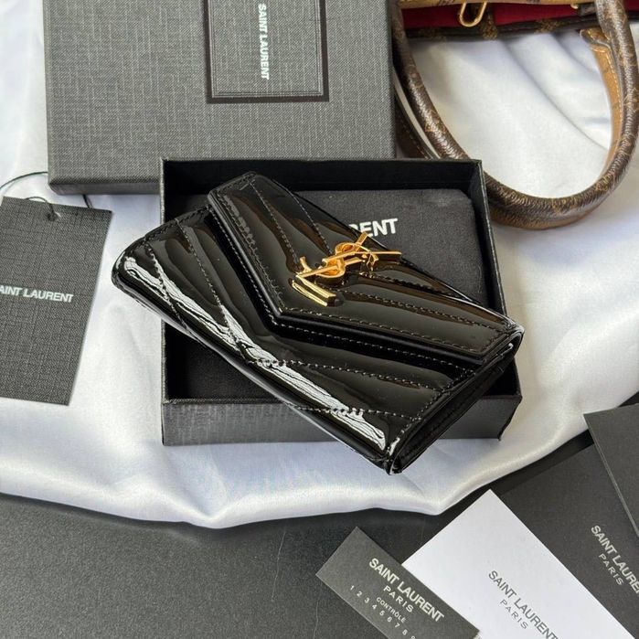 Saint Laurent Monogram Small Envelope Wallet – Black