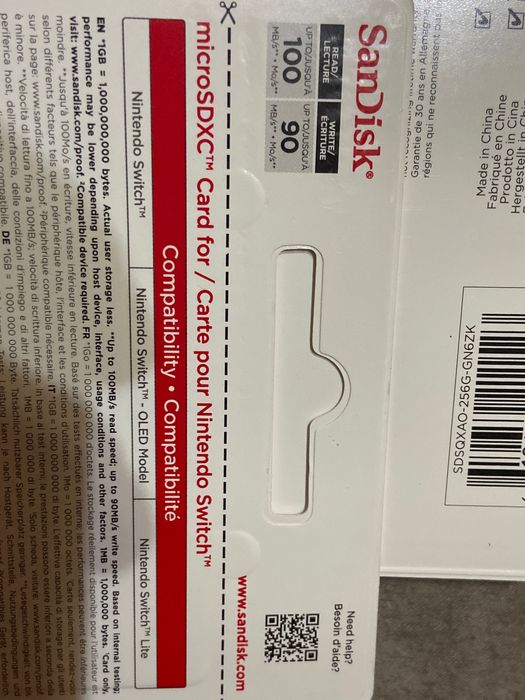 Sandisk pentru Nintendo Switch 256 Gb
