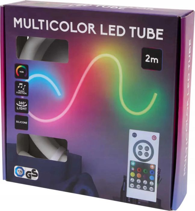 Многоцветен LED маркуч тръба RGB с дължина 2метра