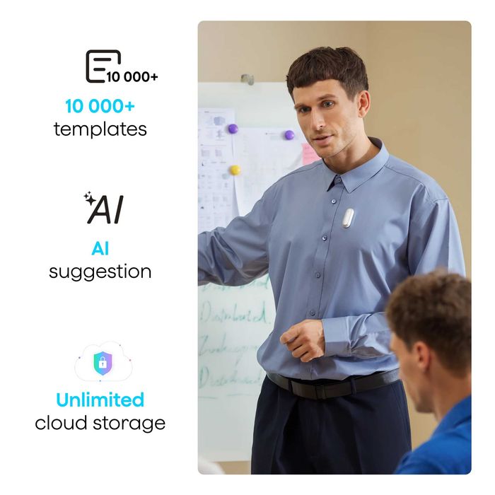 Plaud NotePin — Компактный AI-диктофон Переводчик. Есть доставка