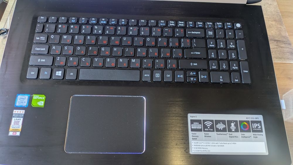 17.3" Acer Aspire 5 | i5-8250U | 8GB RAM | 500GB SSD | Win 11 Pro + Office 2021 | Обслужен