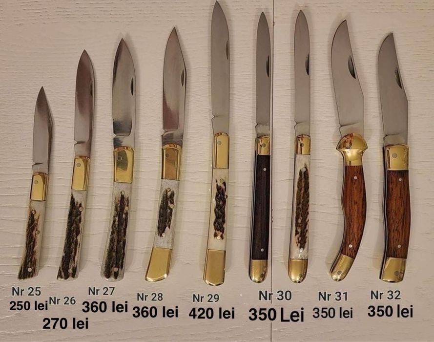 Briceag gravat tradițional, cutite, corn de cerb, vanatoresc, bricegi