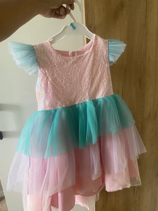 Платье девочке радужное