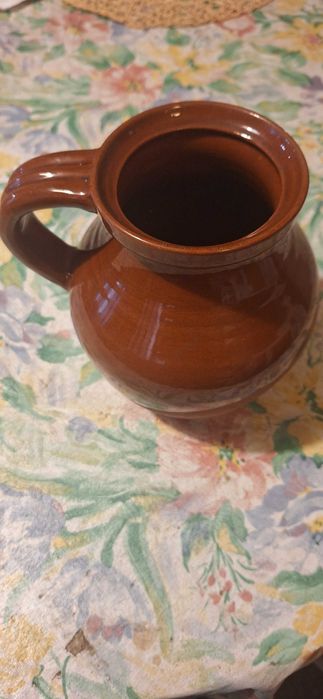 Керамично гърне за боб с дръжка