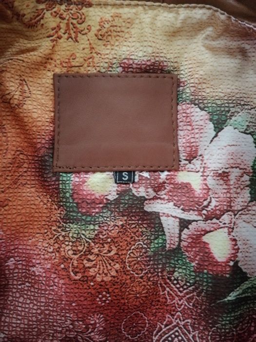 Geacă / jachetă damă, nouă, piele naturala, culoare whiskey,  mărime S