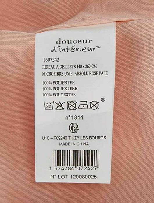 Perdele roz pal,set de 2 bucati