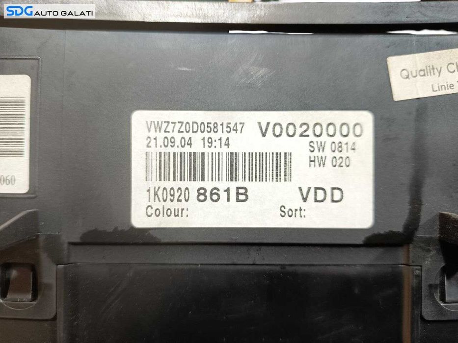 Kit Pornire ECU Calculator Motor Ceas Ceasuri Bord Chei Cheie CIP Imobilizator Volkswagen Golf 5 Plus 1.9 TDI BKC 2004 - 2008 Cod 03G906016DF 0281011901 [LS0425] [LS0426]