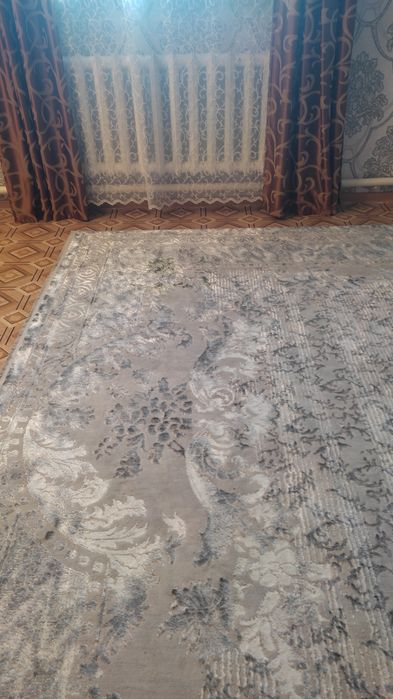 Ковер 3×5 серый, материал полиэстер