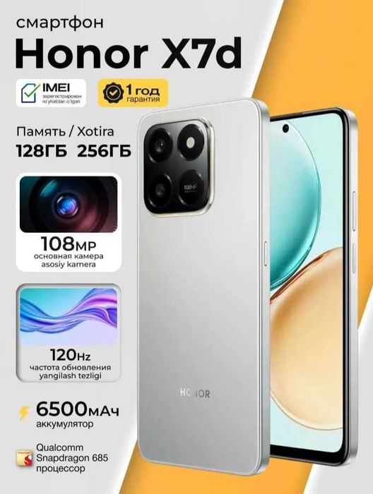 Honor x7d holati yangi ideal