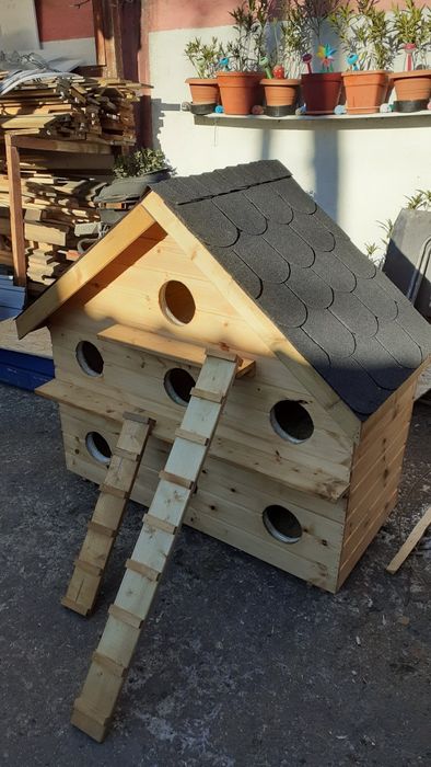 Căsuța cusca pisici pentru exterior izolată termic